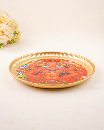 Brass Plate with Mural Print - 10 inch - WL5937-3
