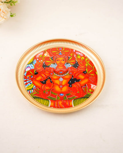 Brass Plate with Mural Print - 10 inch - WL5937-3