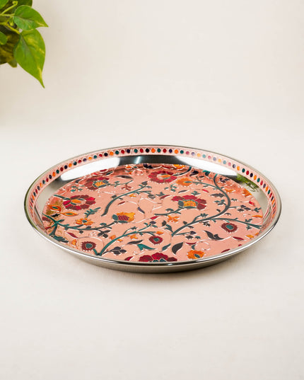 Floral Design Plate - Copper - 10 inch - WL5943-2