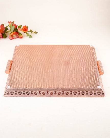 Floral Design Tray - Copper - 16x12 inch - WL5946-2