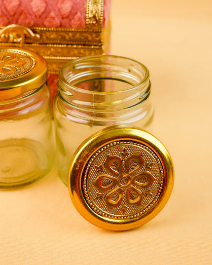 Velvet Dry Fruit Box with 2 Jar - WL5947