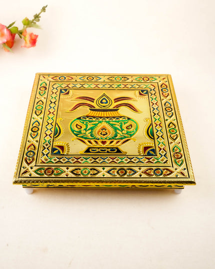 Meenakari Manai - Kalash Design - 12x12 inch - WL5968