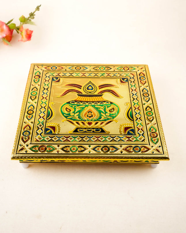 Meenakari Manai - Kalash Design - 12x12 inch - WL5968