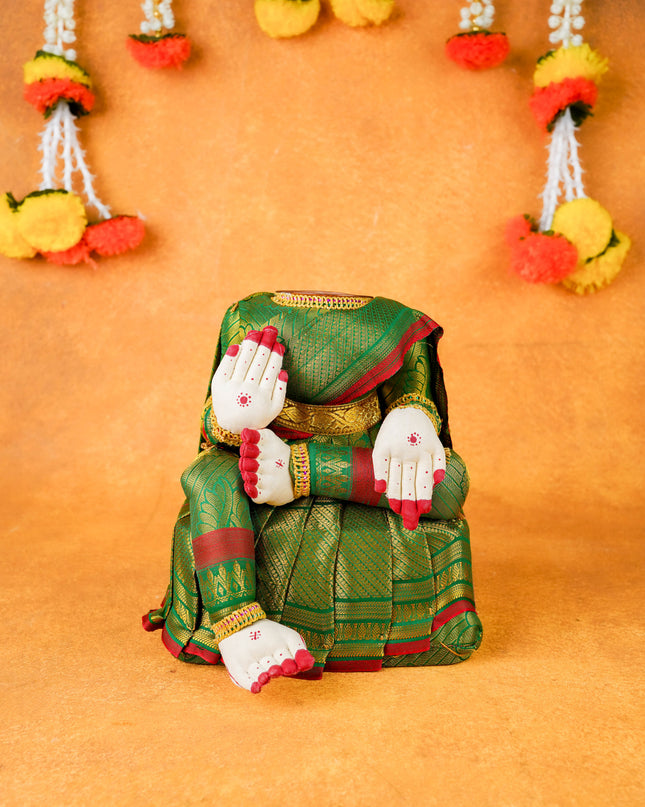 Varamahalakshmi Doll - 9 inch - Green - WL5971-1