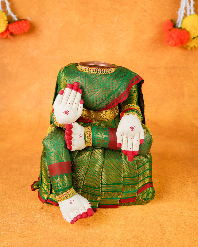 Varamahalakshmi Doll - 9 inch - Green - WL5971-1