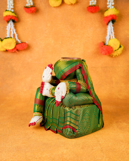 Varamahalakshmi Doll - 9 inch - Green - WL5971-1