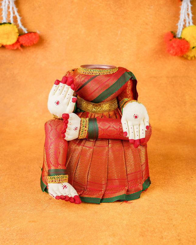 Varamahalakshmi Doll - 9 inch - Red - WL5971-2