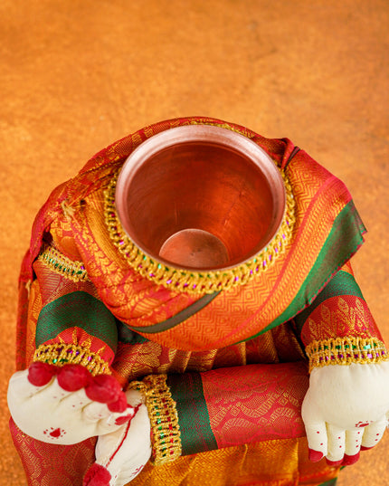 Varamahalakshmi Doll - 9 inch - Red - WL5971-2