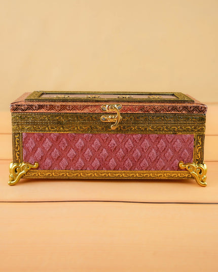 Velvet Dry Fruit Box with 3 Jar - WL5975