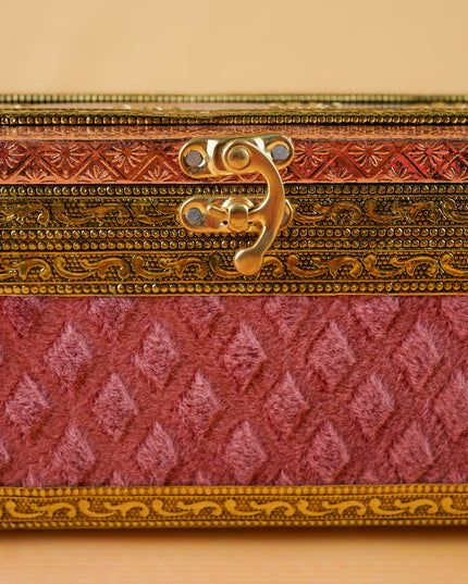 Velvet Dry Fruit Box with 3 Jar - WL5975
