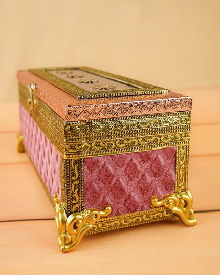 Velvet Dry Fruit Box with 3 Jar - WL5975