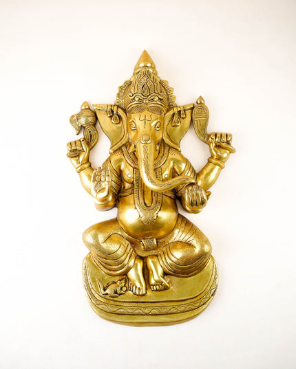 Brass Ganesha Wall Hanging - 24 inch - WL5976