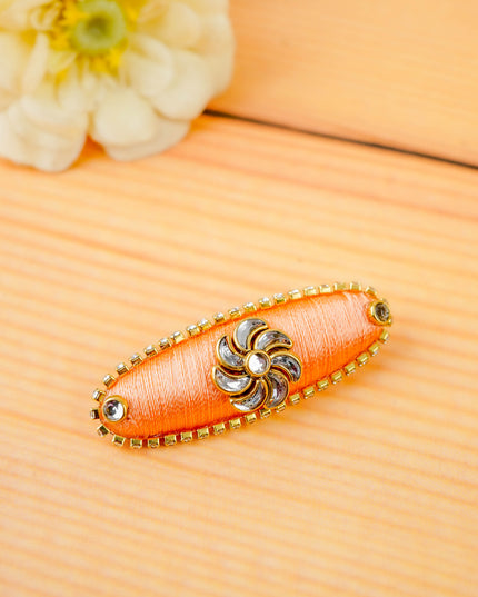 Combo - Silk Thread Bangles, Saree Pin & Earrings - 2.8 inch - WL5980-2