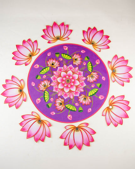 Rangoli: Flower - Set of 8 Lotus Petals - WL5981