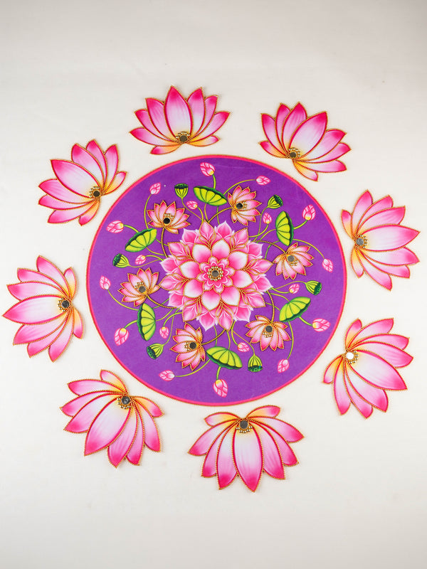 Rangoli: Flower - Set of 8 Lotus Petals - WL5981