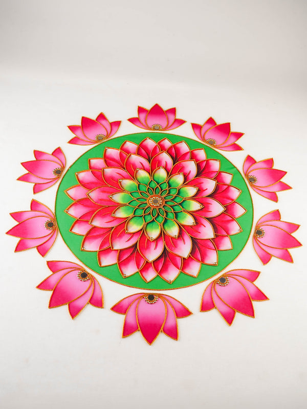 Rangoli: Flower - Set of 10 Lotus Petals - WL5982