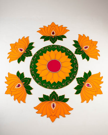 Rangoli: Flower - Lotus - Set of 6 - WL5985
