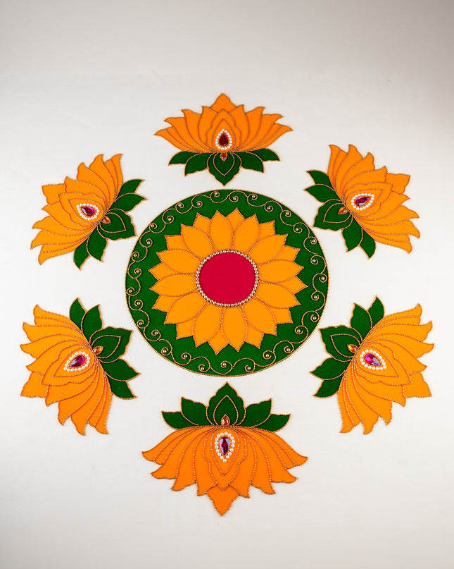 Rangoli: Flower - Lotus - Set of 6 - WL5985
