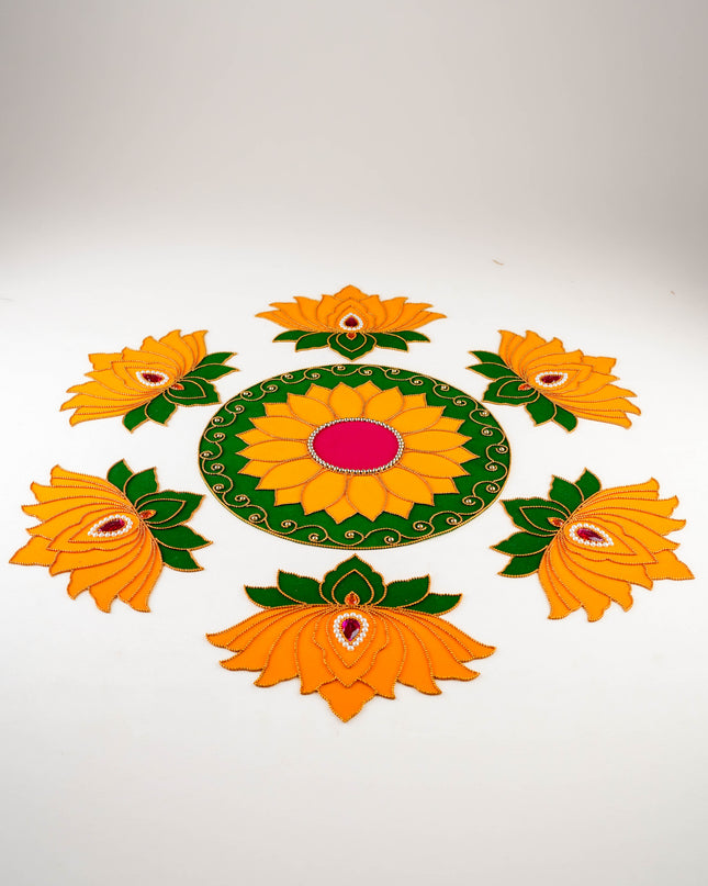 Rangoli: Flower - Lotus - Set of 6 - WL5985