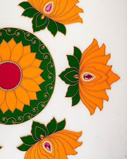 Rangoli: Flower - Lotus - Set of 6 - WL5985