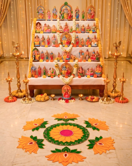 Rangoli: Flower - Lotus - Set of 6 - WL5985