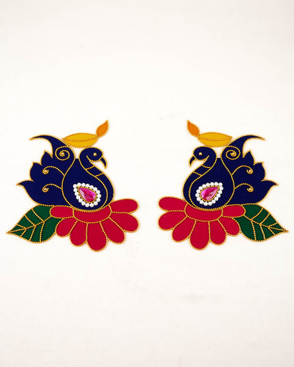 Rangoli: Annapakshi with Diya - Set of 2 - WL5986