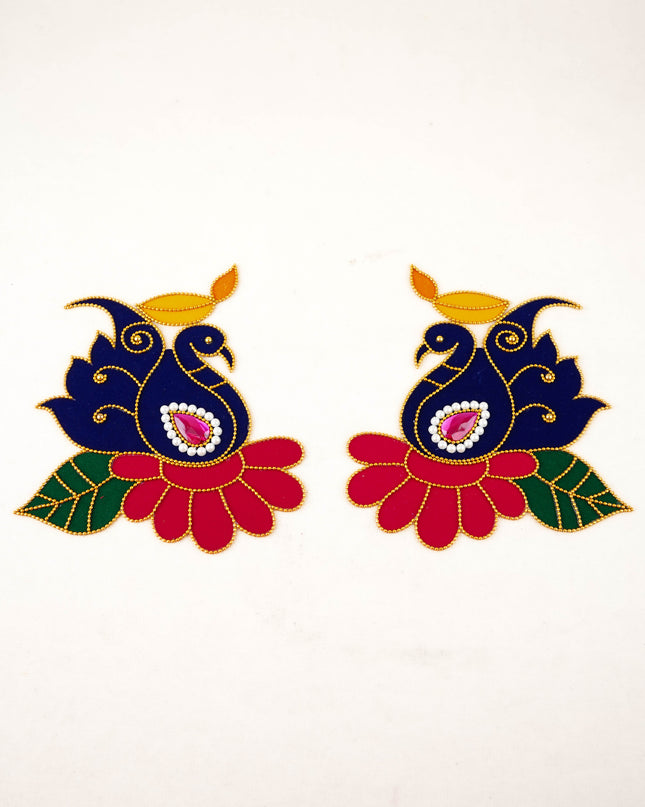 Rangoli: Annapakshi with Diya - Set of 2 - WL5986