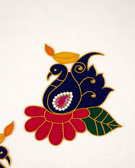 Rangoli: Annapakshi with Diya - Set of 2 - WL5986