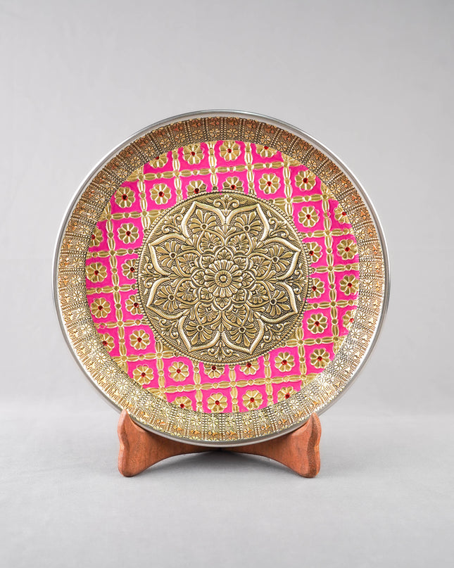 Meenakari Plate - Floral - 9 inch - WL6000-1