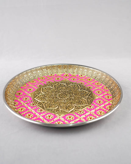Meenakari Plate - Floral - 9 inch - WL6000-1
