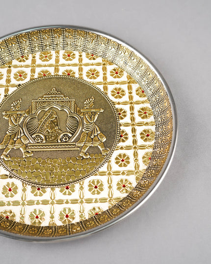 Meenakari Plate - Dholi - 9 inch - WL6000-2