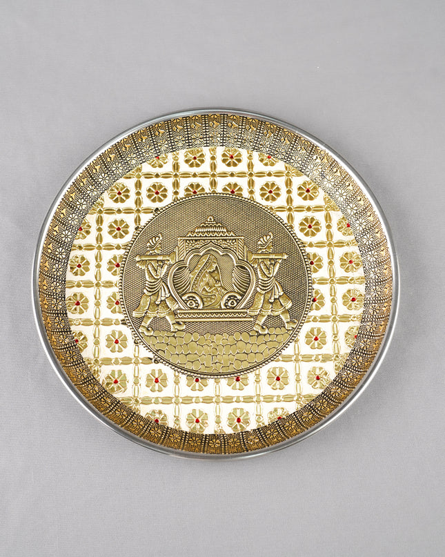 Meenakari Plate - Dholi - 9 inch - WL6000-2