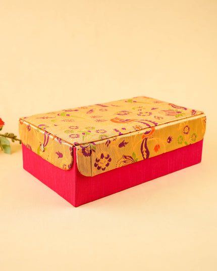 Raw Silk with Paithani Jewel Box - 11x7 inch - WL6001