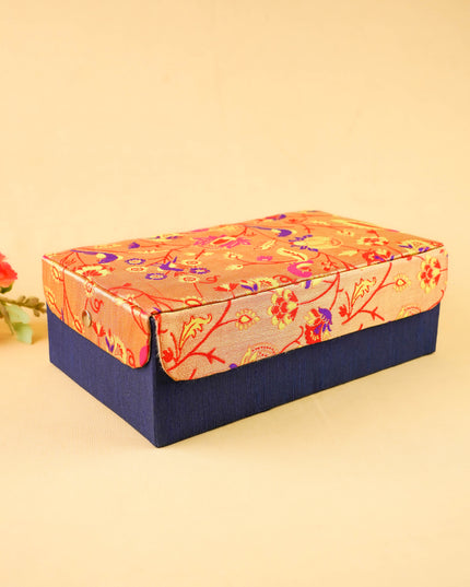 Raw Silk with Paithani Jewel Box - 11x7 inch - WL6001