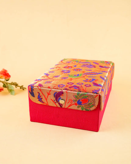 Raw Silk with Paithani Jewel Box - 11x7 inch - WL6001