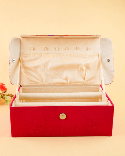 Raw Silk with Paithani Jewel Box - 11x7 inch - WL6001