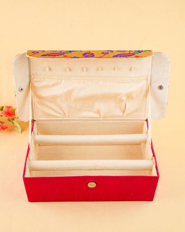 Raw Silk with Paithani Jewel Box - 11x7 inch - WL6001