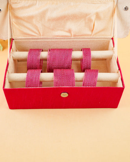 Raw Silk with Paithani Jewel Box - 11x7 inch - WL6001