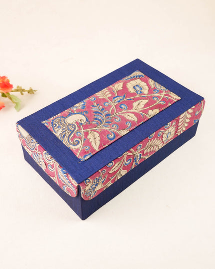 Raw Silk with Kalamkari Jewel Box - 11x7 inch - WL6002