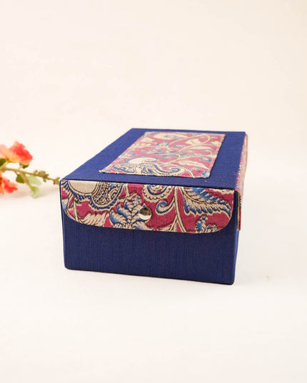 Raw Silk with Kalamkari Jewel Box - 11x7 inch - WL6002