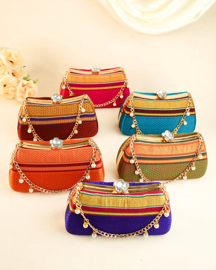 Hand Woven Sling Clutch - 8x5 inch - WL6005