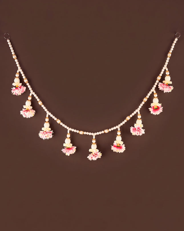 White Beads Thoran with Lotus - WL6006