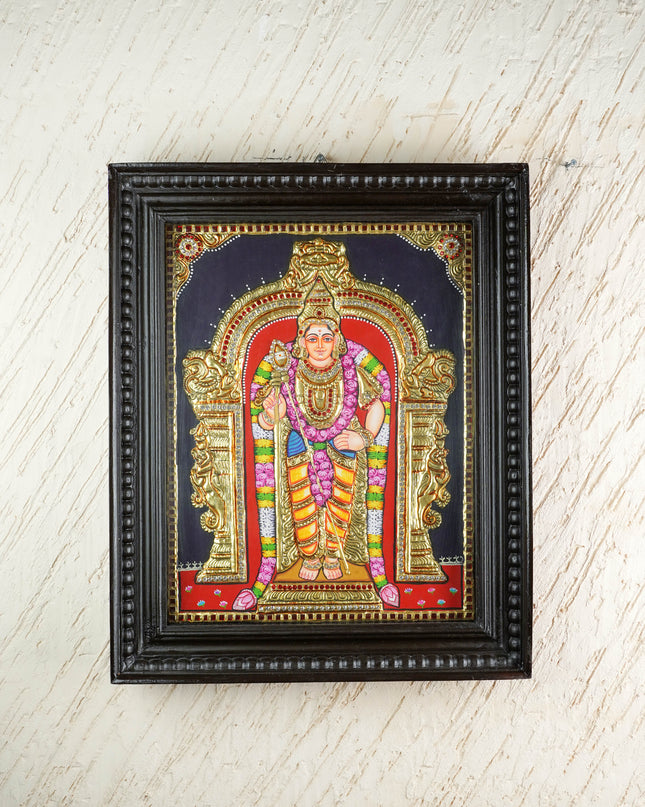 Tanjore Painting - Murugan - Semi Embossed - 18x14 inch - WL6010