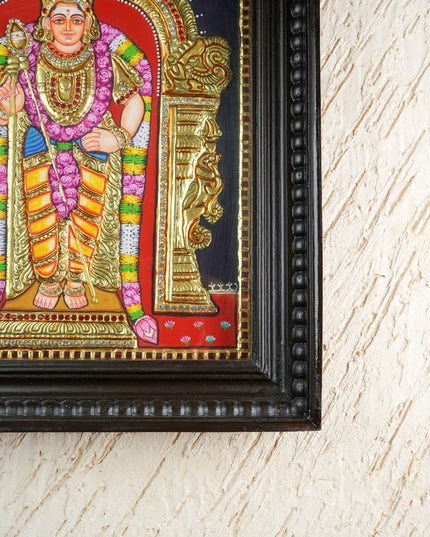 Tanjore Painting - Murugan - Semi Embossed - 18x14 inch - WL6010