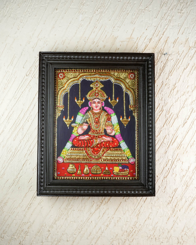 Tanjore Painting - Annapoorani - Semi Embossed - 18x14 inch - WL6011