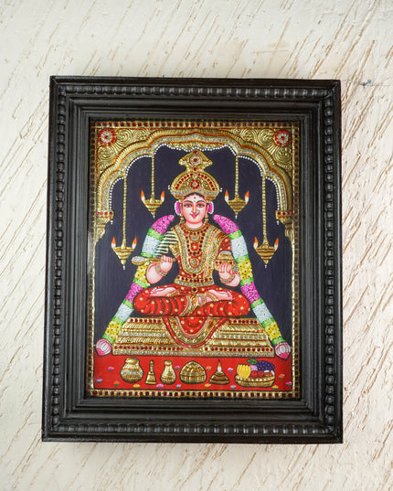 Tanjore Painting - Annapoorani - Semi Embossed - 18x14 inch - WL6011