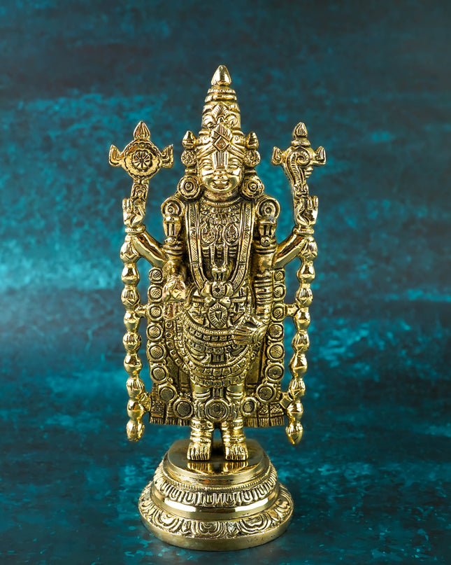 Brass Tirupathi Balaji Idol - 8 inch - WL6029
