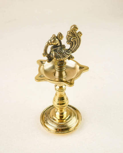 Brass Annapakshi Diya - 7 inch - WL6030