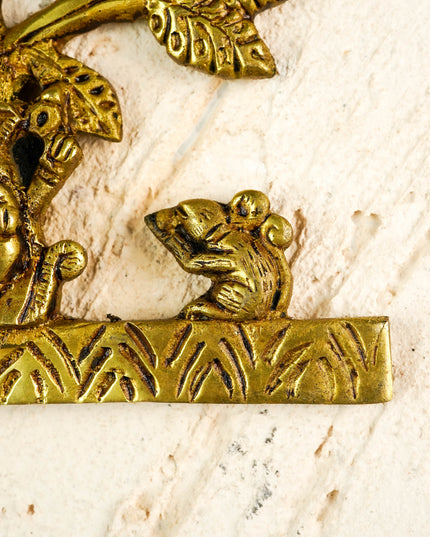 Brass Ganesha with Tree - 5 inch - WL6031