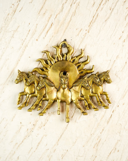 Brass Running Horse Wall Hanging - 8 inch - WL6032